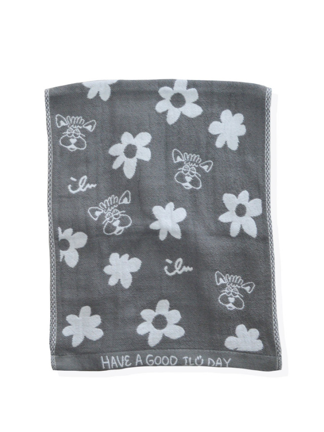 タオル》939 レアとお花のフェイスタオル(今治産)