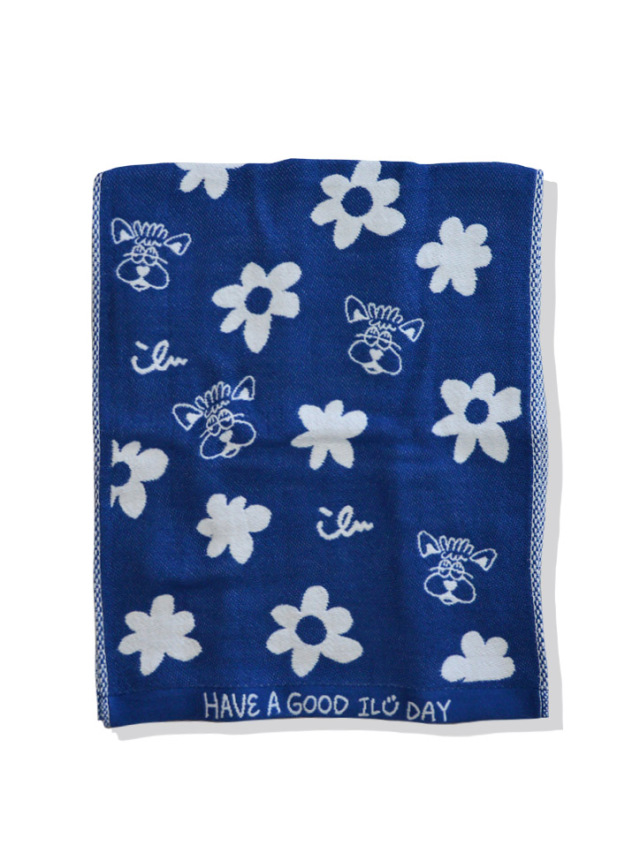 タオル》939 レアとお花のフェイスタオル(今治産)