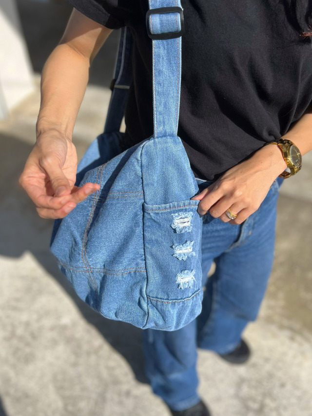 バッグ》633 デニムトートバッグ