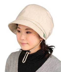 頭保護帽子　つまづきや転倒から頭をガードおしゃれ保護帽子【おでかけヘッドガード】:KM-1000Gキャスケットタイプ