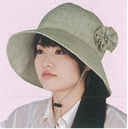 頭保護帽子　つまづきや転倒から頭をガードおしゃれ保護帽子【おでかけヘッドガード】:KM-1000P（ワイドブリムタイプ）【春夏用】