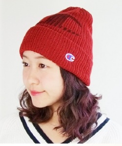 【Champion】リブ編みダブルワッチ　　チャンピオン綿混ニット帽197-1025 DOUBLE WATCH KNIT CAP　綿５０％　