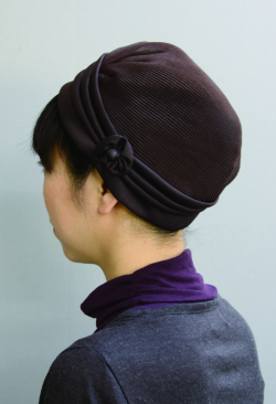 おしゃれヘアキャップ【女神の帽子】20 182エレガントチュールレース（コサージュ付き）　