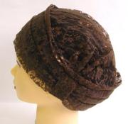 おしゃれヘアキャップ【女神の帽子】161ラメ入りチュールレース