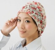 花柄レースキャップ（リボンモチーフ付き）