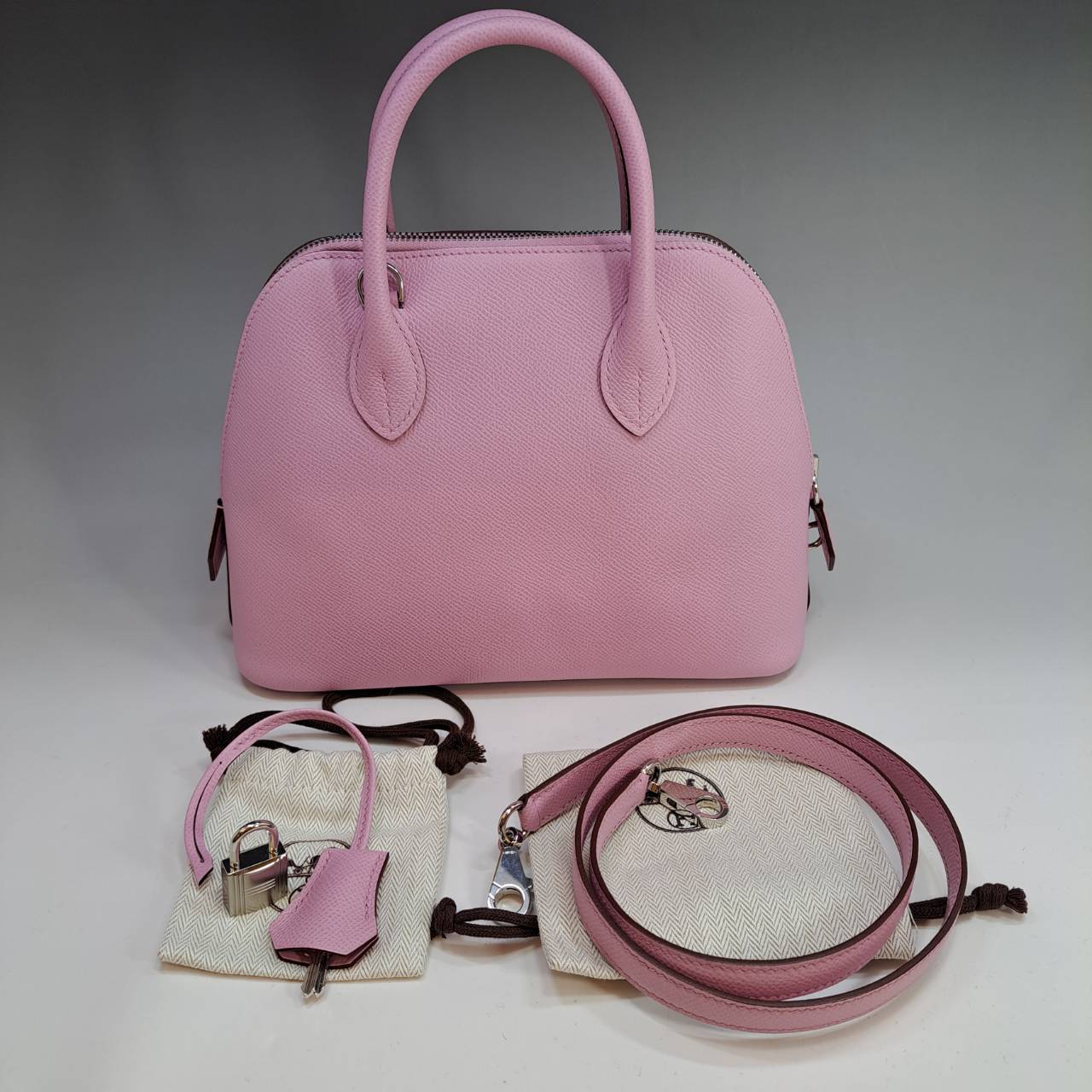 お値下げ！HERMES（エルメス）ハンドバッグ ボリードミニ1923 25  /モーヴシルベストル/エプソン/シルバー金具U刻印【新品】