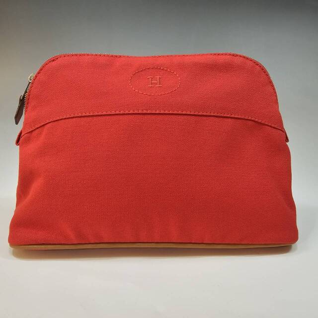 HERMES エルメス/ボリードポーチMM25 /レッド/オレンジ /小物 化粧ポーチ/【新品】