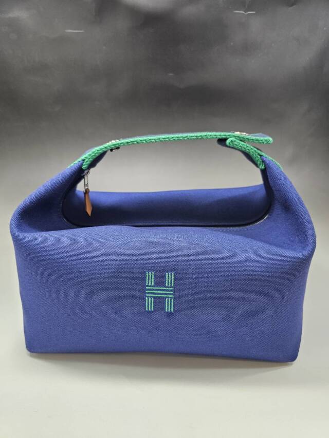 HERMES（エルメスブリッドアブラック Bride-a-Brac GM/ ネイビー×グリーン【新品】