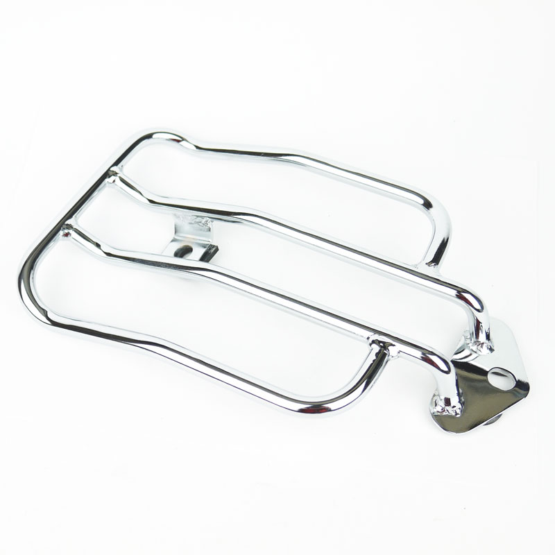 スポーツスター用リアキャリア 04-19 クロームメッキ 4.5kg ソロシート用 ラバーマウント XL883 XL1200 XL1200C XL883R XL1200R