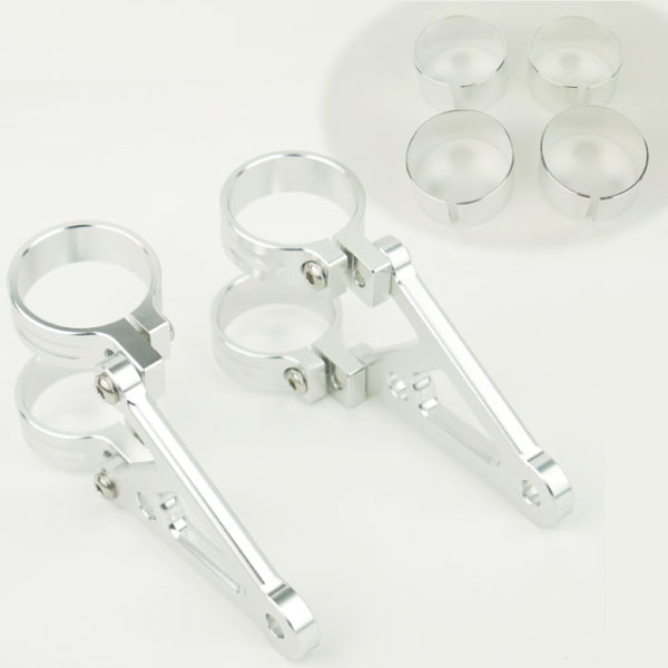 φ37 φ41ヘッドライトステー アルミビレット 37mm 41mm 銀