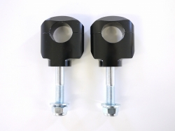 テーパーハンドルクランプキット ラバーマウント用 ブラック　22.2mm→28.6mm