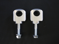 テーパーハンドルクランプキット ラバーマウント用 シルバー　22.2mm→28.6mm