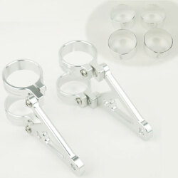 φ37 φ41ヘッドライトステー アルミビレット 37mm 41mm 銀