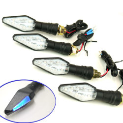 LEDブルーライトマーカー付ウインカー 4個セット クリアレンズ