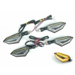 デュアルカラー LEDウインカー TYPE1 オレンジ ダブル球 ポジション付 4個セット