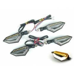 デュアルカラー LEDウインカー TYPE1 ホワイト ダブル球 ポジション付 4個セット