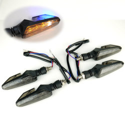 デュアルカラー LEDウインカー TYPE2 ブルー ダブル球 ポジション付 4個セット
