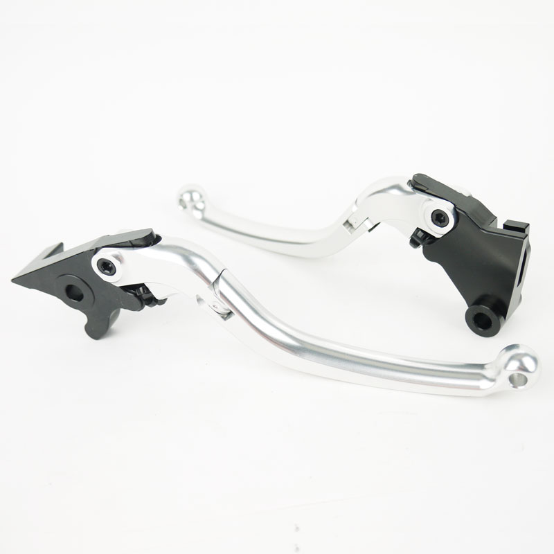 可倒式スムースツーリングアルミビレットレバー シルバー Ninja250/R/SL Z250 Dトラッカー KLX 250TR