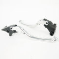 可倒式スムースツーリングアルミビレットレバー シルバー Ninja250/R/SL Z250 Dトラッカー KLX 250TR