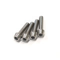 【メール便対応】 チタンボルト4本セット テーパーキャップ M5 × 10～30mm P0.8 焼き色なし Ti - 6Al - 4V Titanium