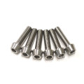 【メール便対応】 チタンボルト6本セット テーパーキャップ M5 × 10～30mm P0.8 焼き色なし Ti - 6Al - 4V Titanium