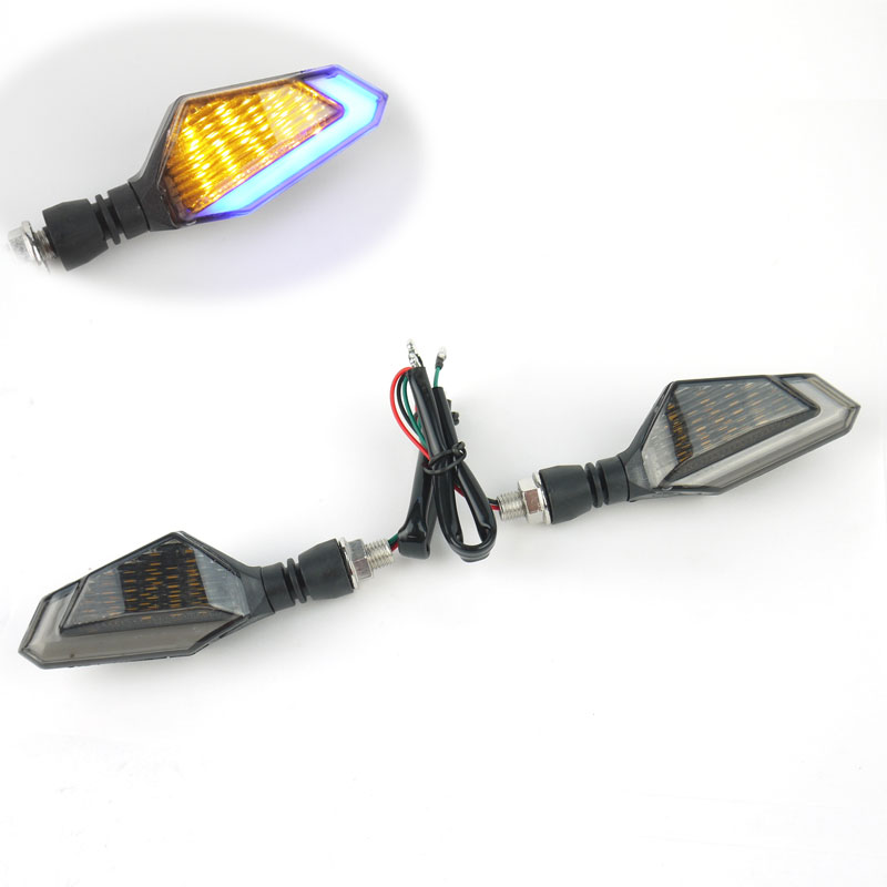 デュアルカラー LEDウインカー TYPE5 ブルー 左右セット