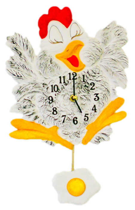 Terrastudio セラミック 時計 テラスタジオ 陶器 振り子時計 掛け時計 ドイツ製 Wall Clock 00-2203 鶏