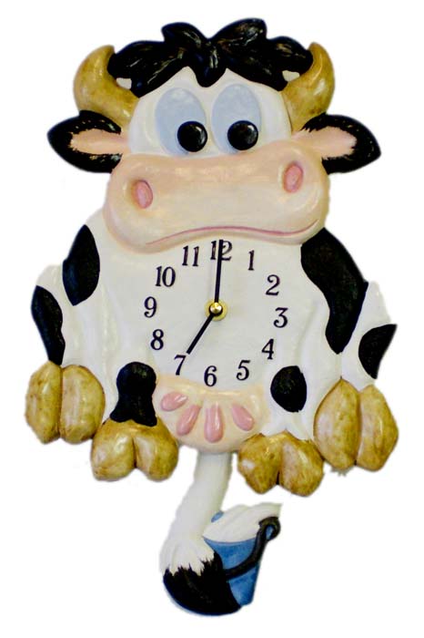 Terrastudio セラミック 時計 テラスタジオ 陶器 振り子時計 掛け時計 ドイツ製 Wall Clock 00-2204 牛