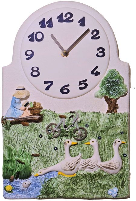 Terrastudio　セラミック時計　  テラスタジオ　陶器　掛け時計　ドイツ製　Wall Clock 00-2601 壁掛け時計　手造り　ギフト　贈り物　お洒落【送料無料】