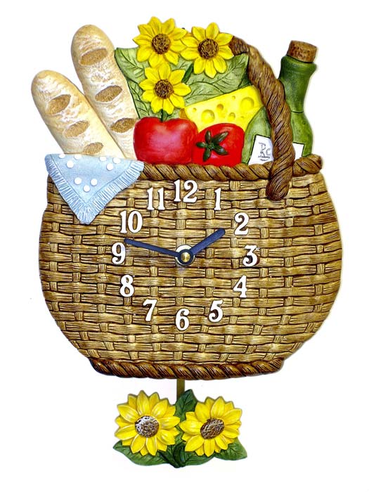 Terrastudio セラミック 時計 テラスタジオ 陶器 振り子時計 掛け時計 ドイツ製 Wall Clock 03-2307 バスケット