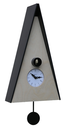 カッコーが鳴いて時刻を知らせます！　鳩時計カッコークロック　イタリア・ピロンディーニNorimberga102nero