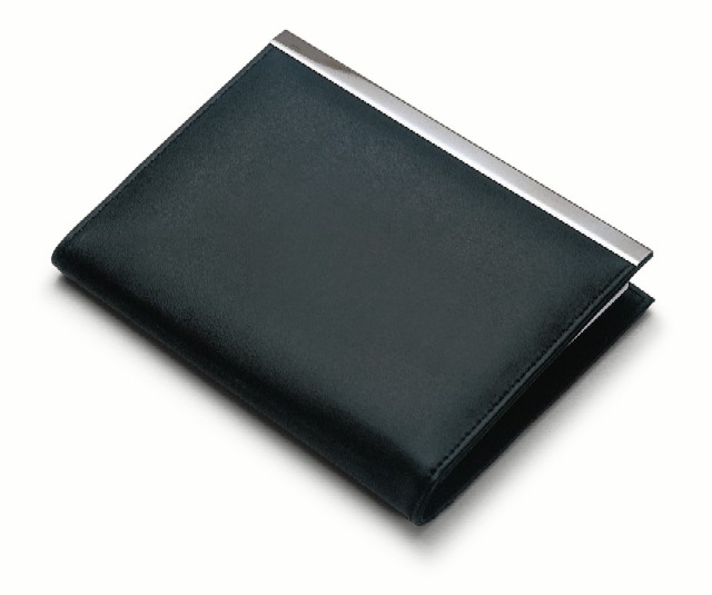 お洒落なレザーノートパッド　BLACK　Philippi 128040