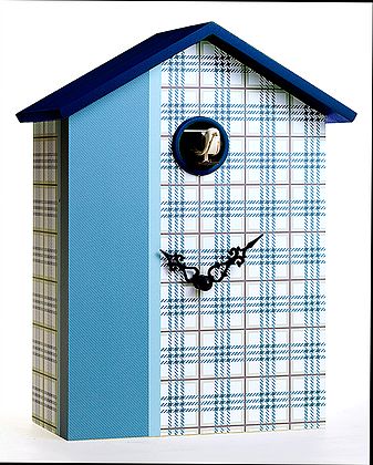 カッコーが鳴いて時刻を知らせます！鳩時計　カッコークロック　置き掛け兼用クロック　イタリア・ピロンディーニScozzese147