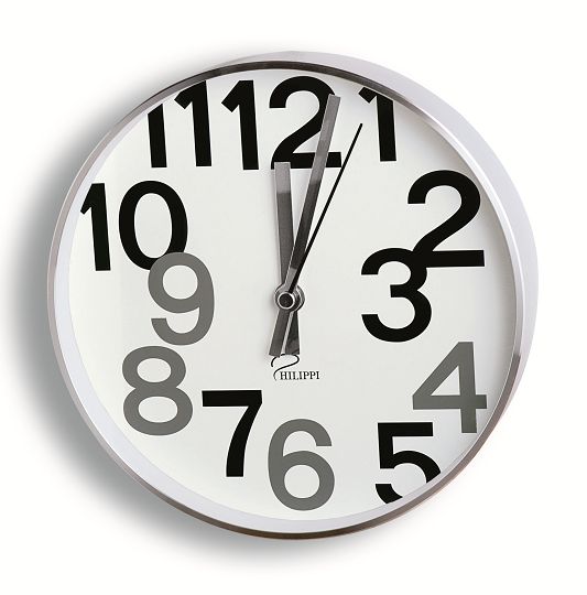 斬新な文字デザインの掛け時計NUMBERS　Philippi 183004