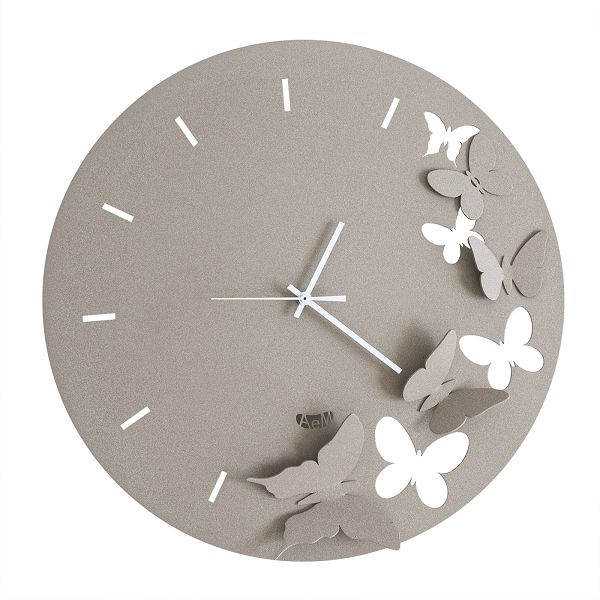 Arti e Mestieri  掛け時計　蝶々　アルティ・エ・メスティエリ　Wall clock Butterfly Spring  2875-C116 Beige　イタリア　壁掛け時計  送料無料