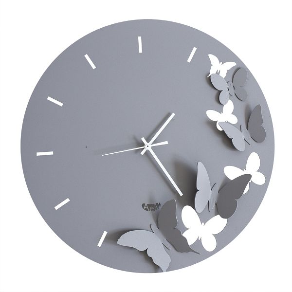 Arti e Mestieri  掛け時計　蝶々　アルティ・エ・メスティエリ　Wall clock Butterfly Spring  2875-C25 slate　イタリア　壁掛け時計  送料無料