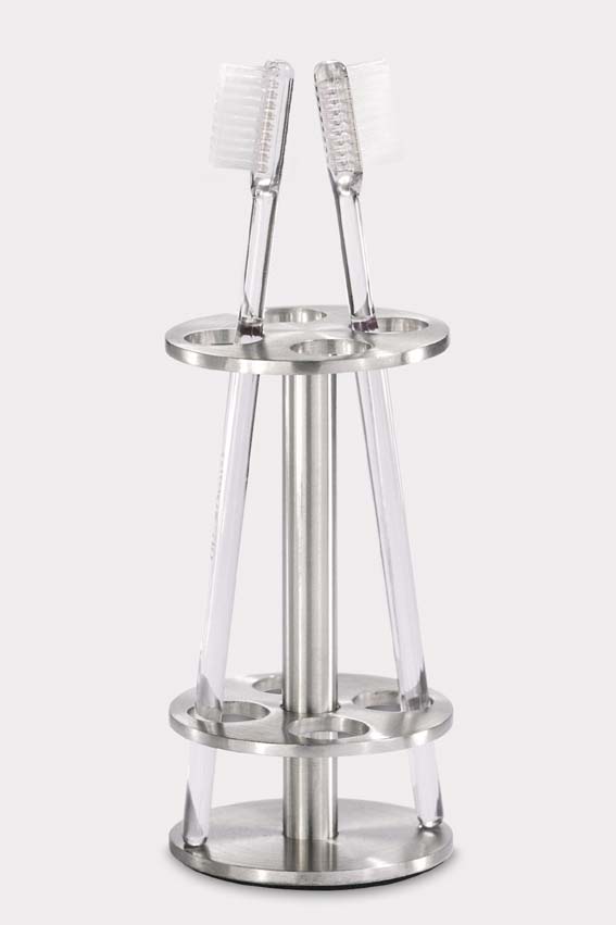 ステンレスハブラシホルダーSLIM　40167　ラウンド　ZACK　歯ブラシホルダー