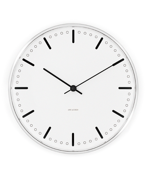 アルネ・ヤコブセン掛け時計 ARNE JACOBSEN Wall Clock CityHall 210mm　43631