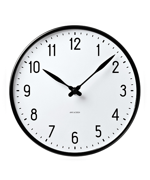 アルネ・ヤコブセン掛け時計 ARNE JACOBSEN Wall Clock STATION 210mm 　43633