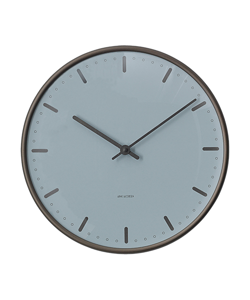 アルネ・ヤコブセン掛け時計 　Wall Clock City Hall Royal Blue 290mm　43645 壁掛け時計　ROSENDAHL