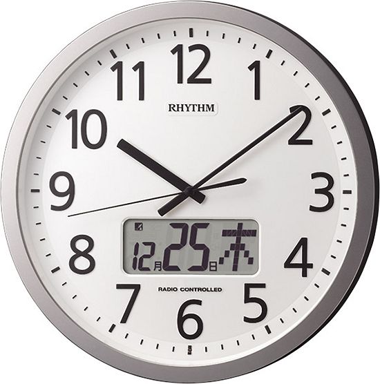 チャイムを鳴らす時間をプログラム管理！電波掛け時計　プログラムカレンダー405　4FN405SR19　リズム時計