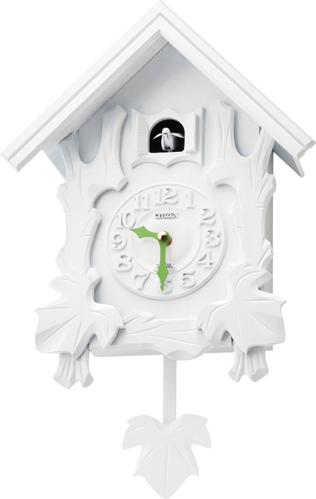 カッコークロック鳩時計　カッコースタイル104　ホワイト　4MJ402RH03　リズム時計　カッコーが鳴いて時刻を知らせます！　