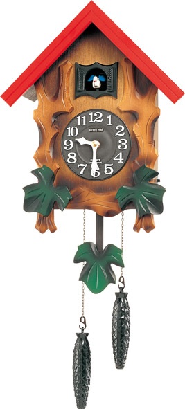 鳩時計カッコークロック　　カッコーメルビルR　4MJ775RH06　リズム鳩時計　カッコーが鳴いて時刻を知らせます！　