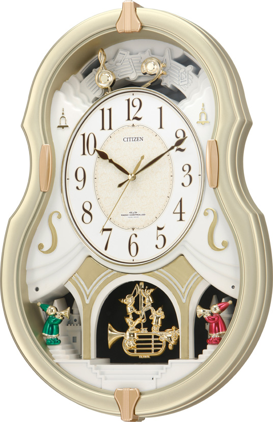 アミュージングクロック電波時計　スモールワールドコンチェル　4MN496RH18　シチズン時計　からくり時計