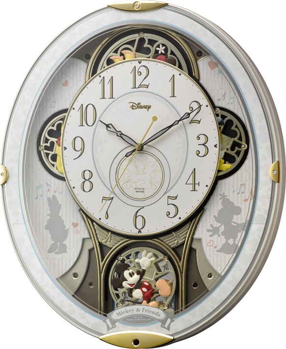 ミッキーマウスの楽しいディズニークロックです！からくり時計　ミッキー＆フレンズM509　4MN509MC03　リズム時計