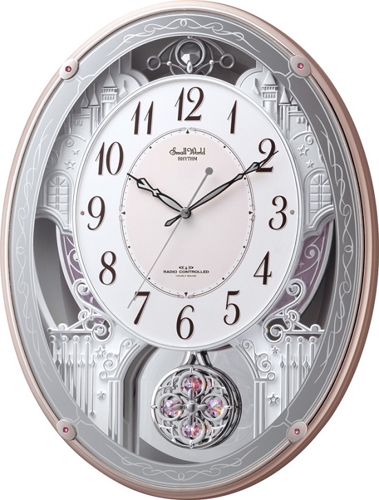 美しいメロディーで時を知らせる！アミュージングクロック電波時計　スモールワールドクオーレ　4MN516RH13