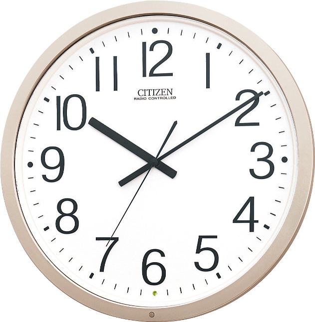 シンプルで見やすい！電波掛け時計　パルウェーブM603B　4MY603-B19　シチズン時計