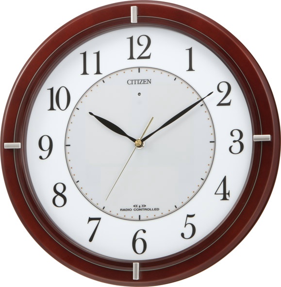 乾電池が不要のエコマーク商品です！　電波掛け時計4MY768-006　エコライフ　M768　シチズン時計