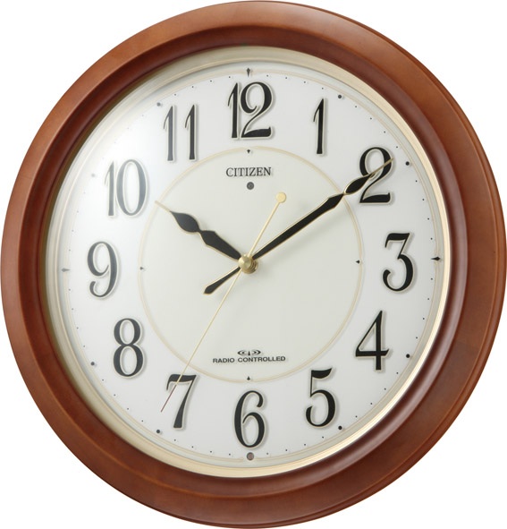 お部屋の明るさを感知して自動点灯します！　シチズン電波掛け時計　ピュアライト　ネムリーナピュアM775