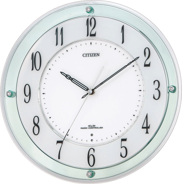 サイレントステップ秒針！　電波掛け時計4MY791-005　ミレディM791　シチズン時計